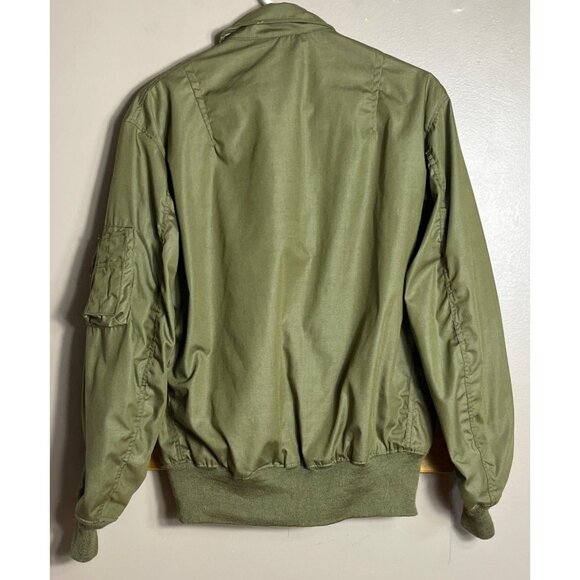 NOS US Military Flyers Lightweight Jacket 1976 Vintage Bomber M-Long - Picture 2 of 9